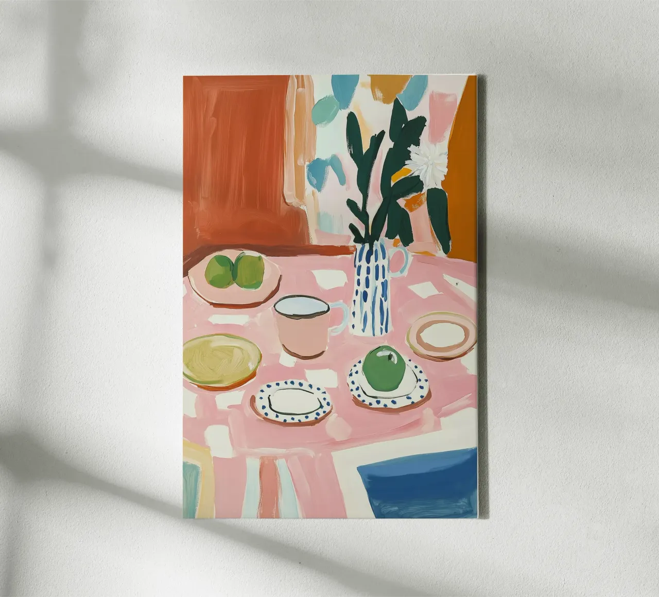 Morning Table Setting tela con Cornice a cassetta da BALIKA HOMES ART