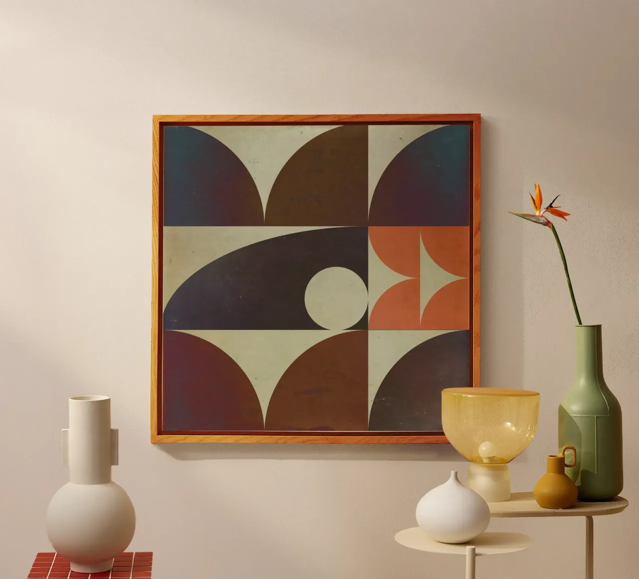 Geometrische 18 herfst acryl van MirimoART