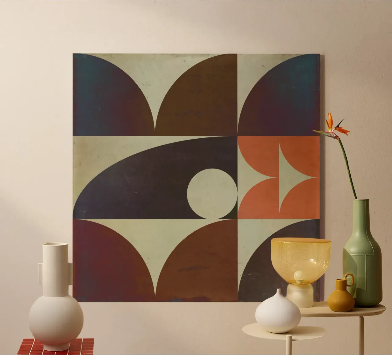 Geometrische 18 herfst acryl van MirimoART