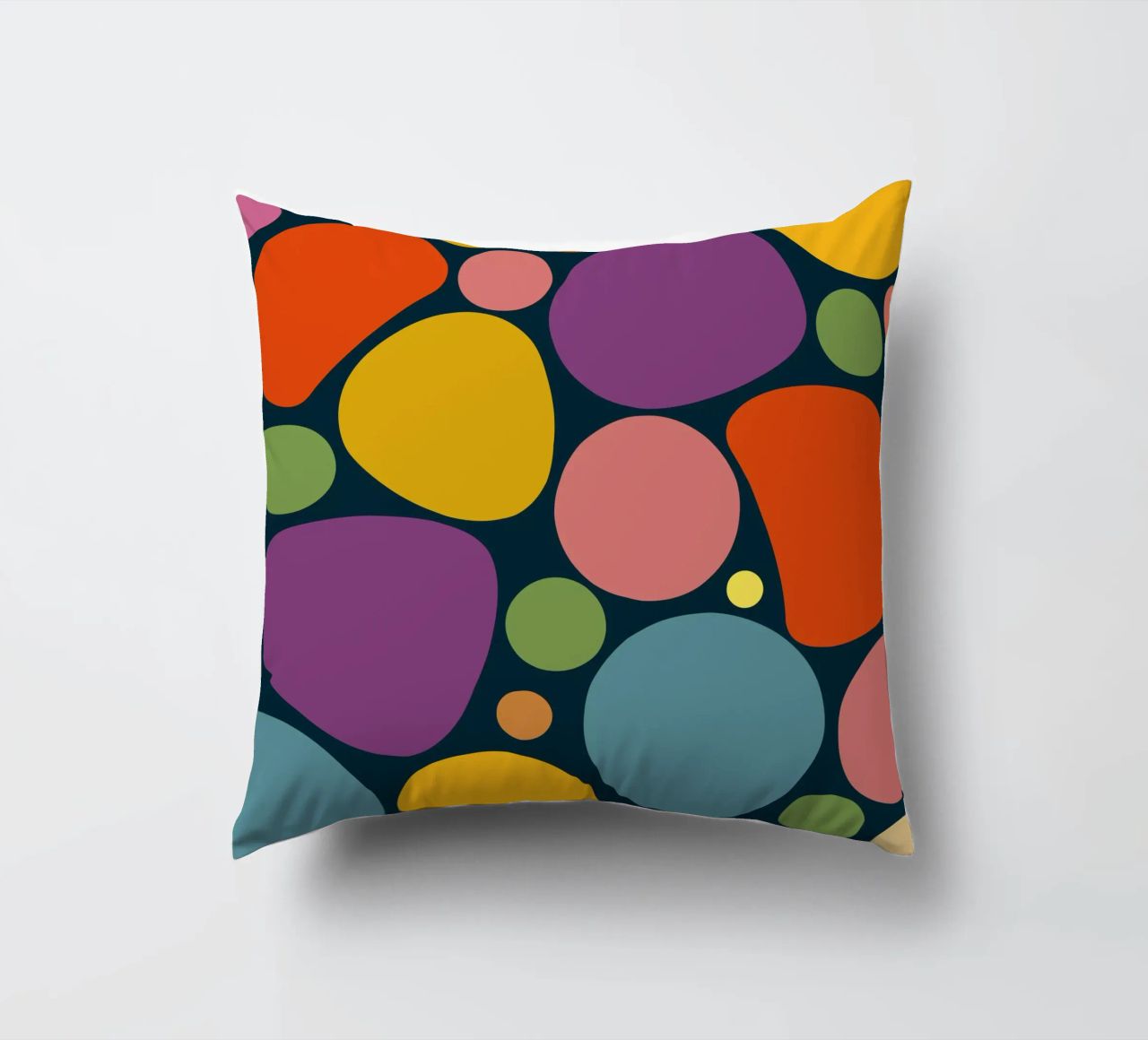 Mid-century Pop-Art Inspired Abstract Pattern cuscino da good-vibes