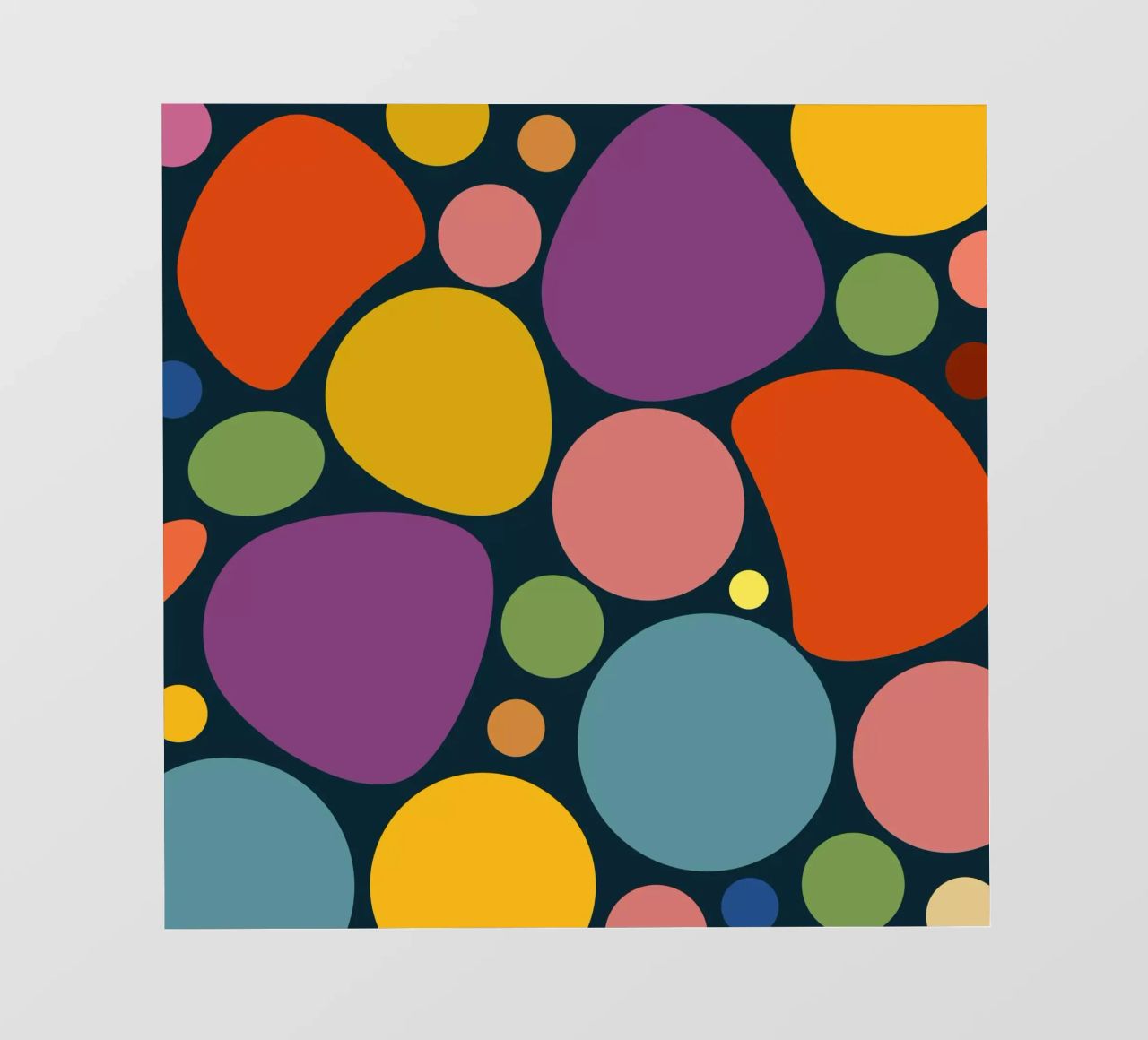 Mid-century Pop-Art Inspired Abstract Pattern pellicola backlit da good-vibes