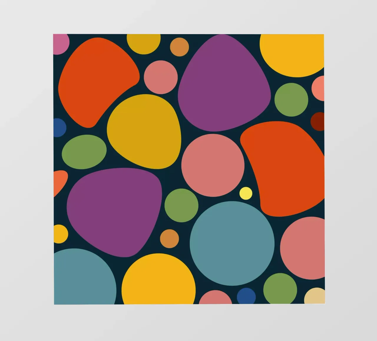 Mid-century Pop-Art Inspired Abstract Pattern pellicola backlit da good-vibes