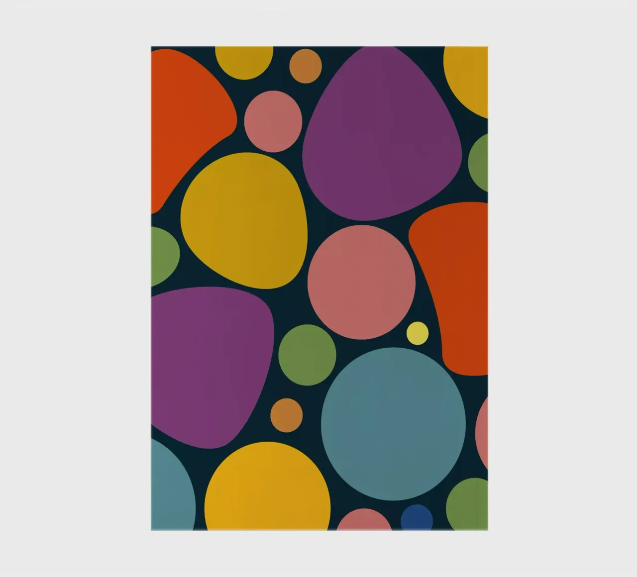 Mid-century Pop-Art Inspired Abstract Pattern notebook by good-vibes