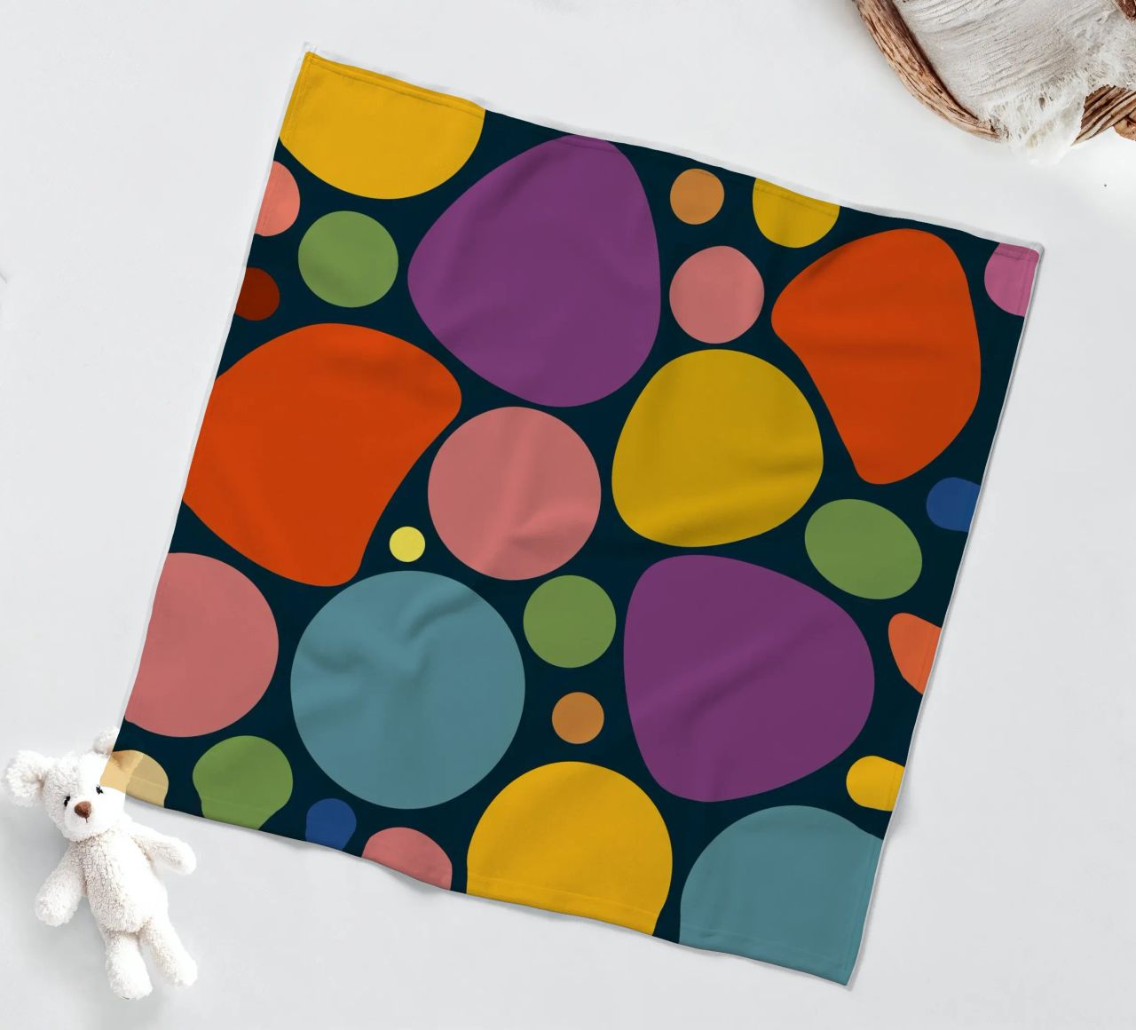 Mid-century Pop-Art Inspired Abstract Pattern coperta in pile da good-vibes