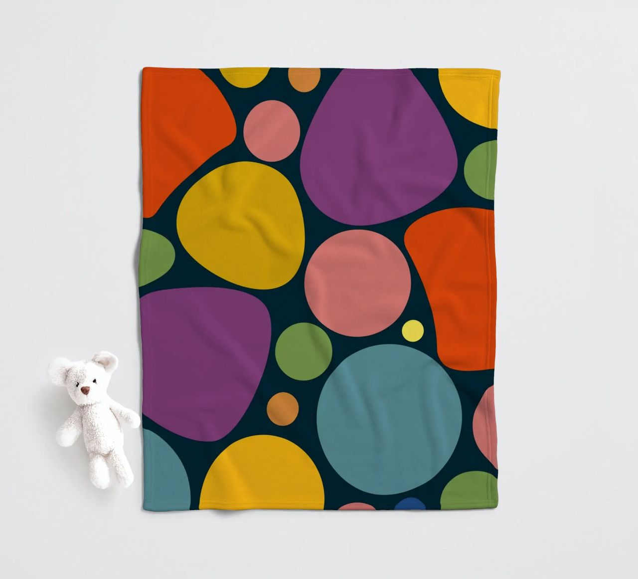 Mid-century Pop-Art Inspired Abstract Pattern coperta in pile da good-vibes