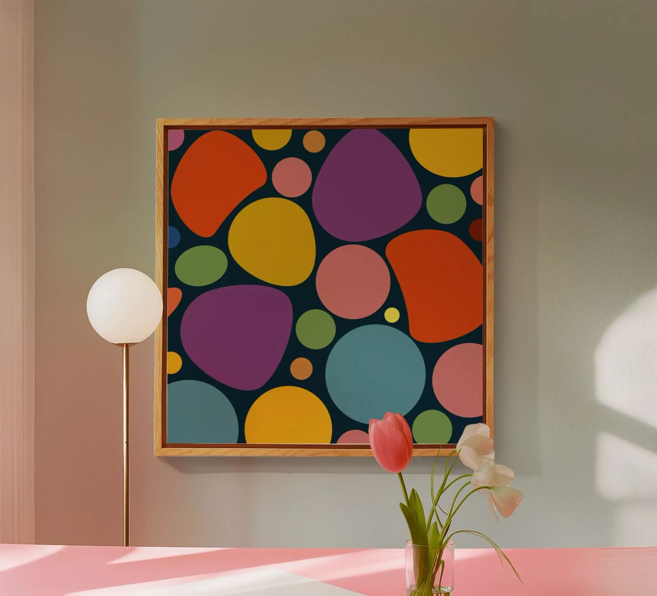 Mid-century Pop-Art Inspired Abstract Pattern plexiglass da good-vibes