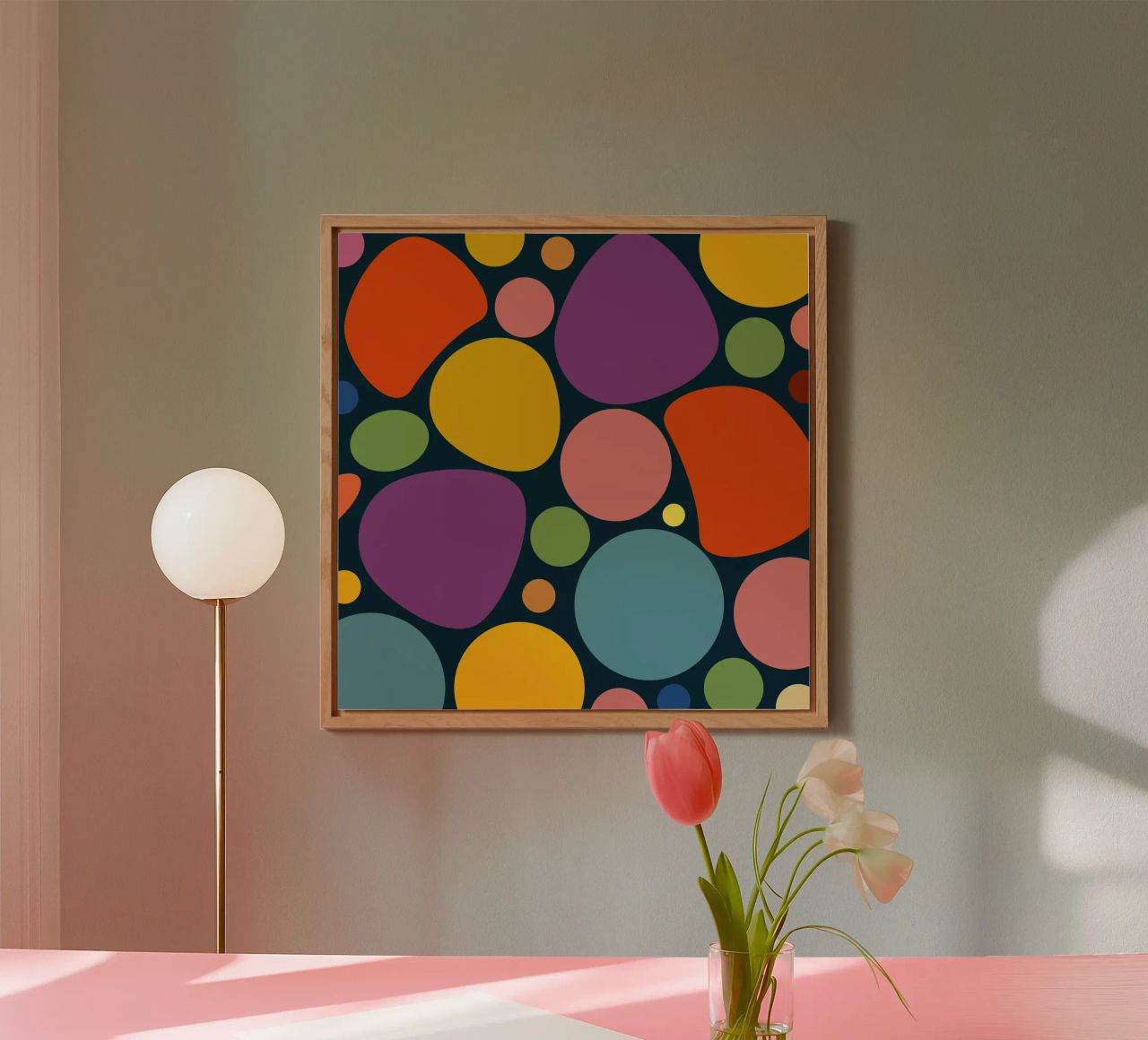 Mid-century Pop-Art Inspired Abstract Pattern alluminio dibond da good-vibes