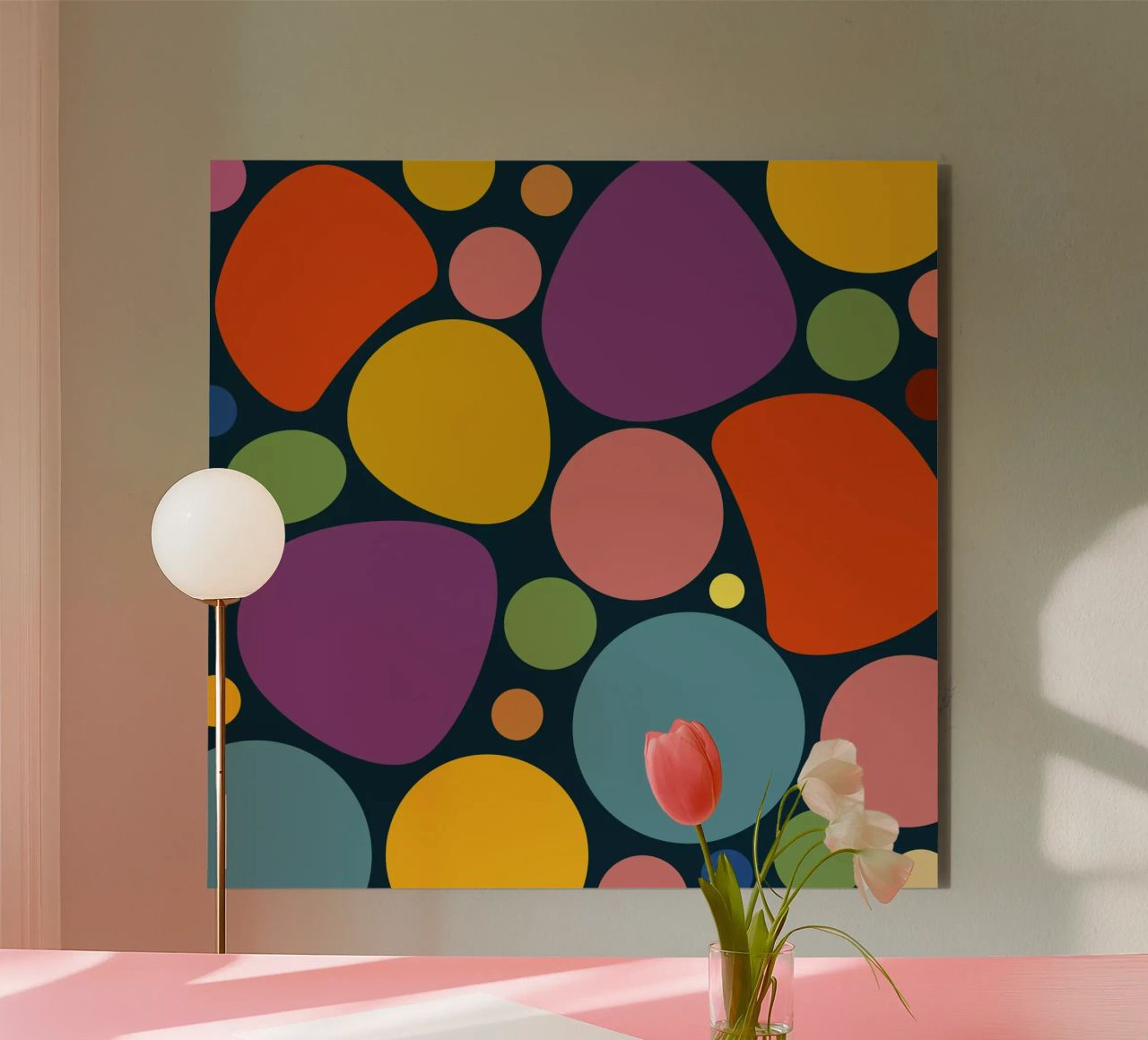 Mid-century Pop-Art Inspired Abstract Pattern alluminio dibond da good-vibes