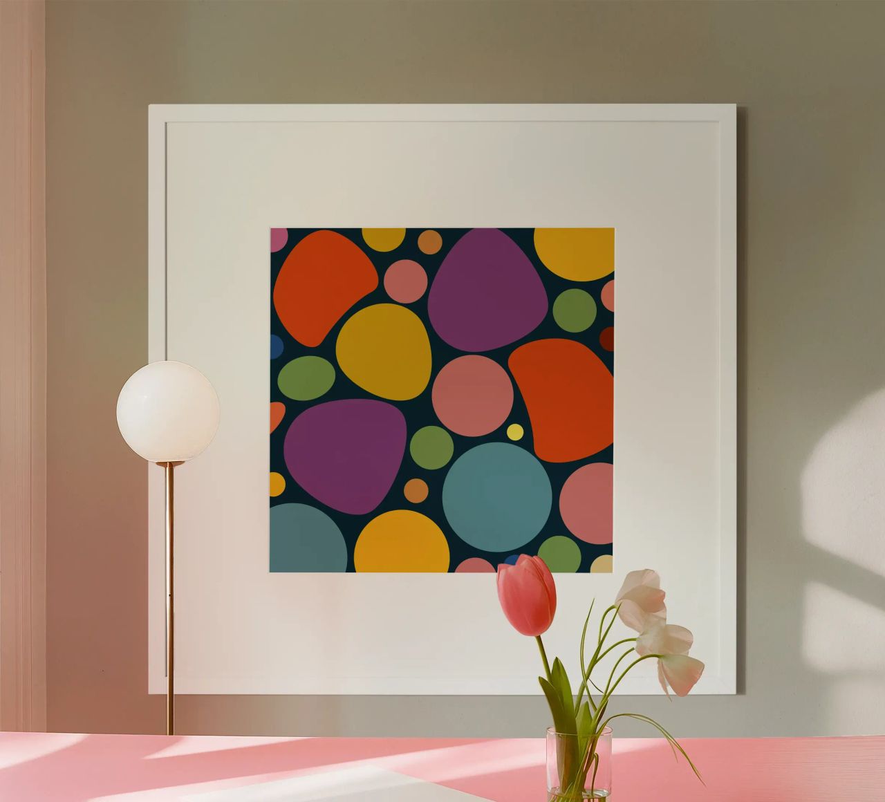 Mid-century Pop-Art Inspired Abstract Pattern carta hahnemühle da good-vibes