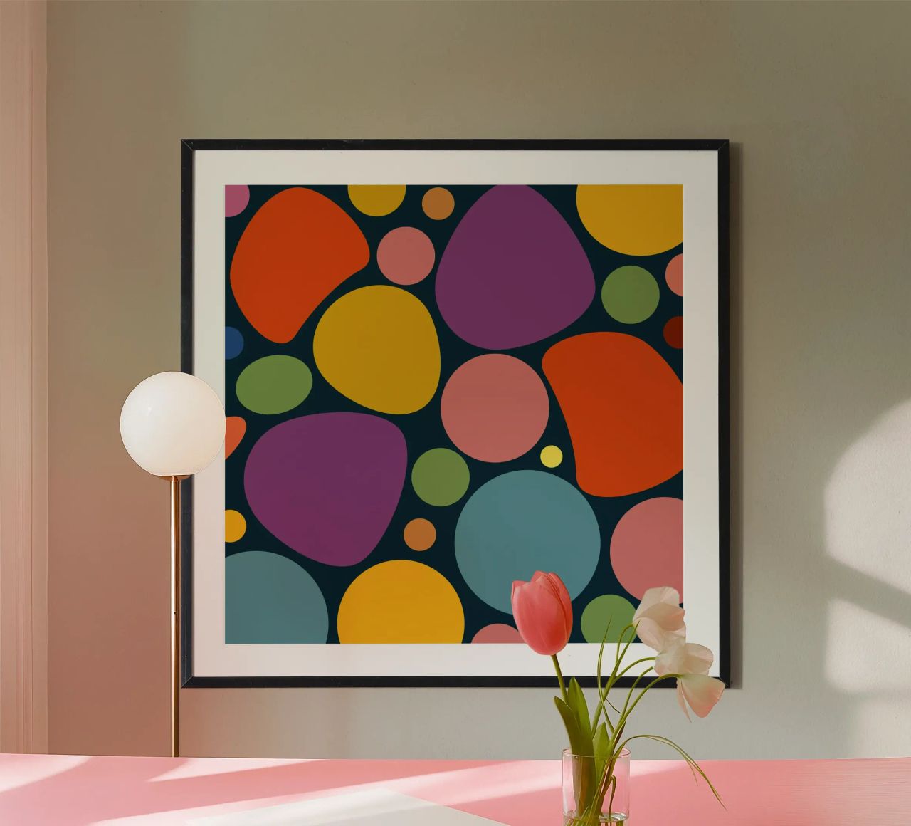 Mid-century Pop-Art Inspired Abstract Pattern carta hahnemühle da good-vibes