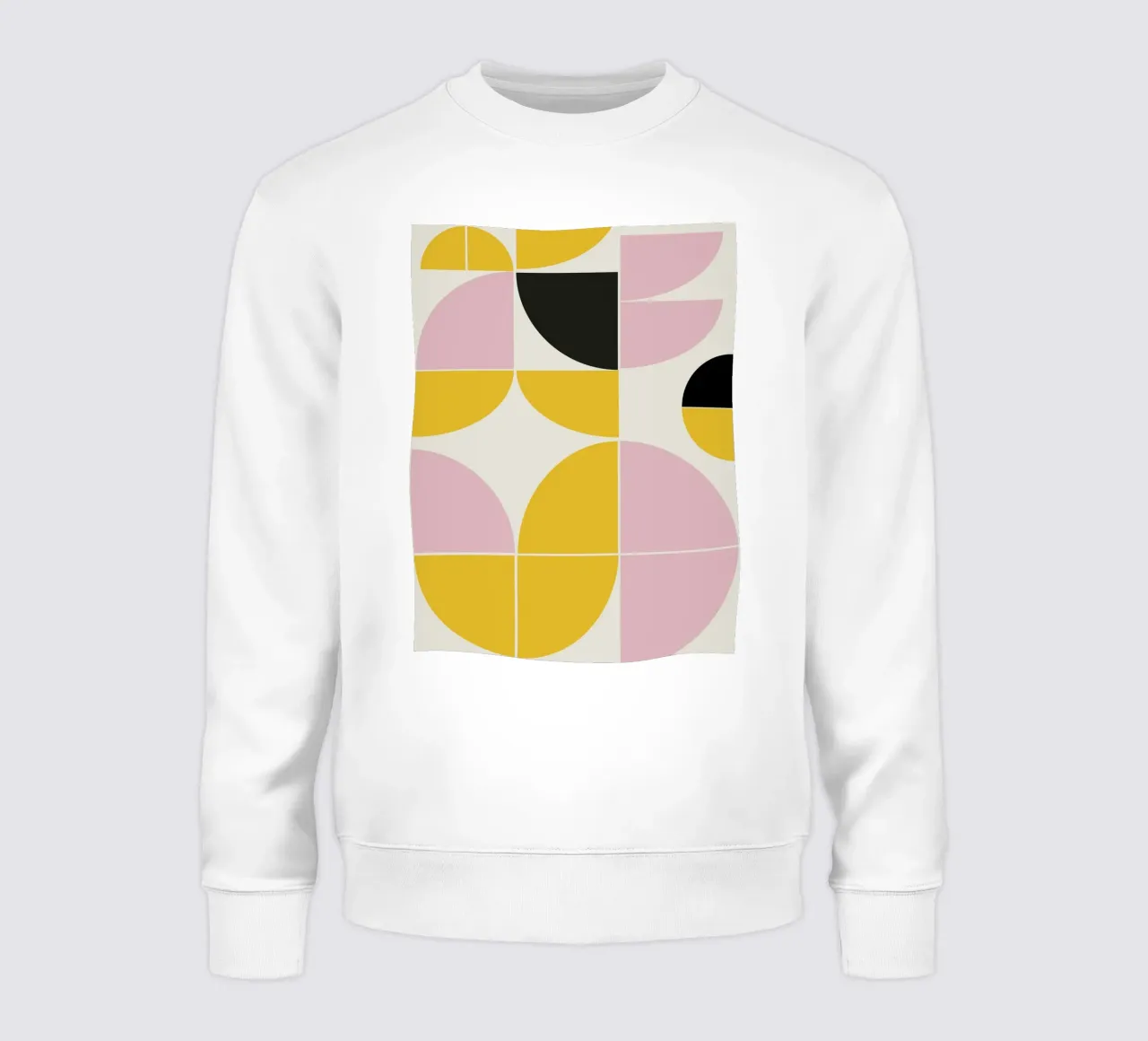 Combo geometrico in giallo, rosa e nero felpa da MirimoART