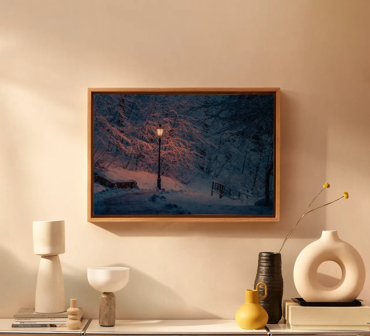 Winter Night Lantern canvas by Marcel Bisig