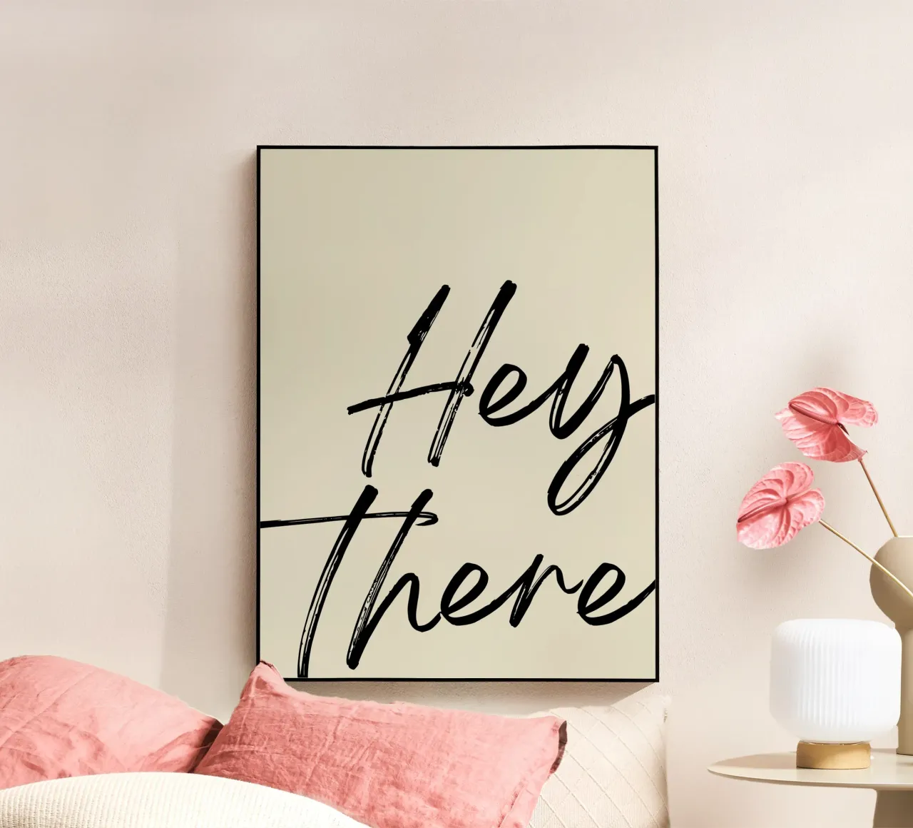 Hey there acrylic glass by They Call Me Juja