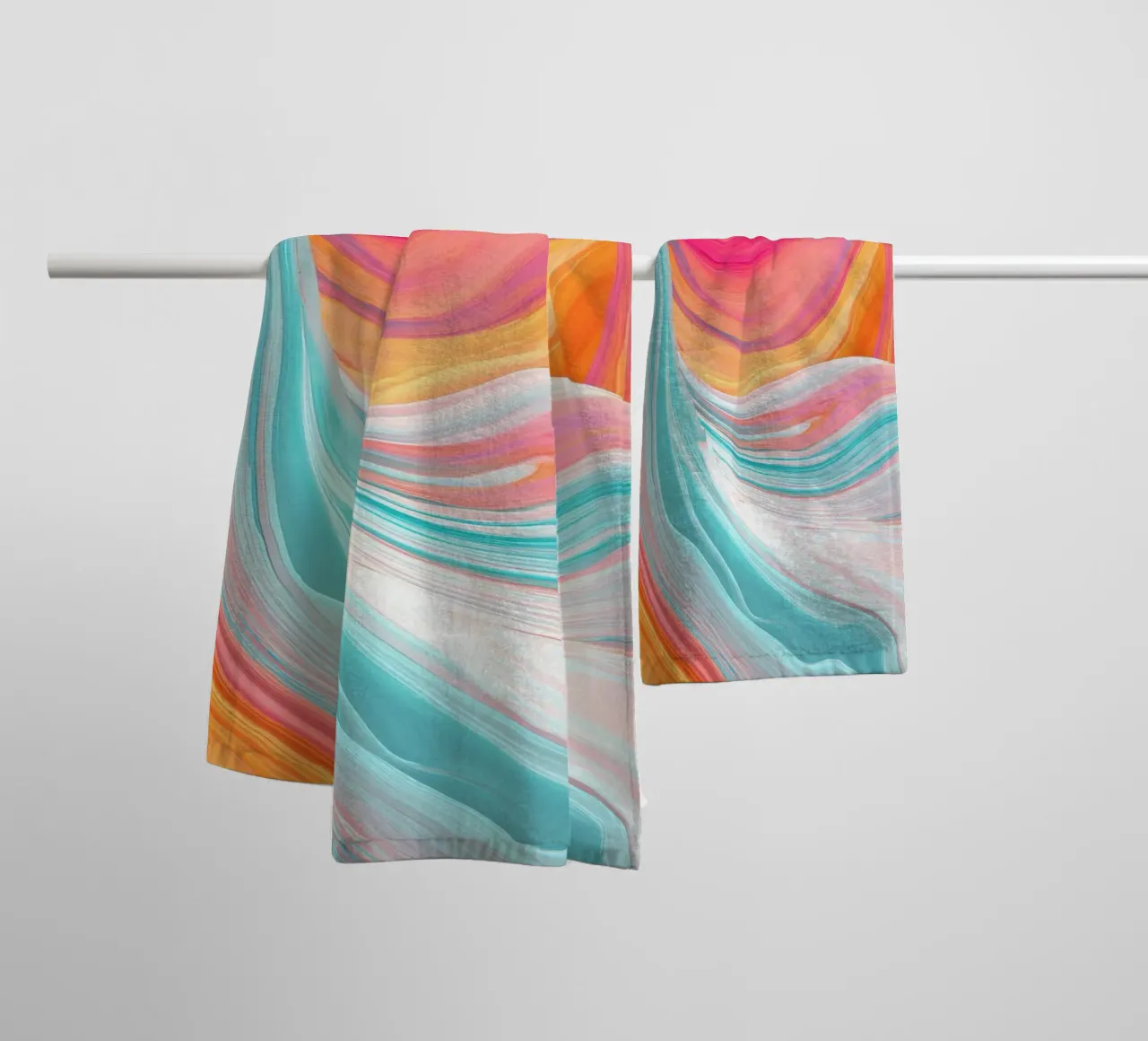 Vivid Motion Abstract Color Waves towel by StudioVO
