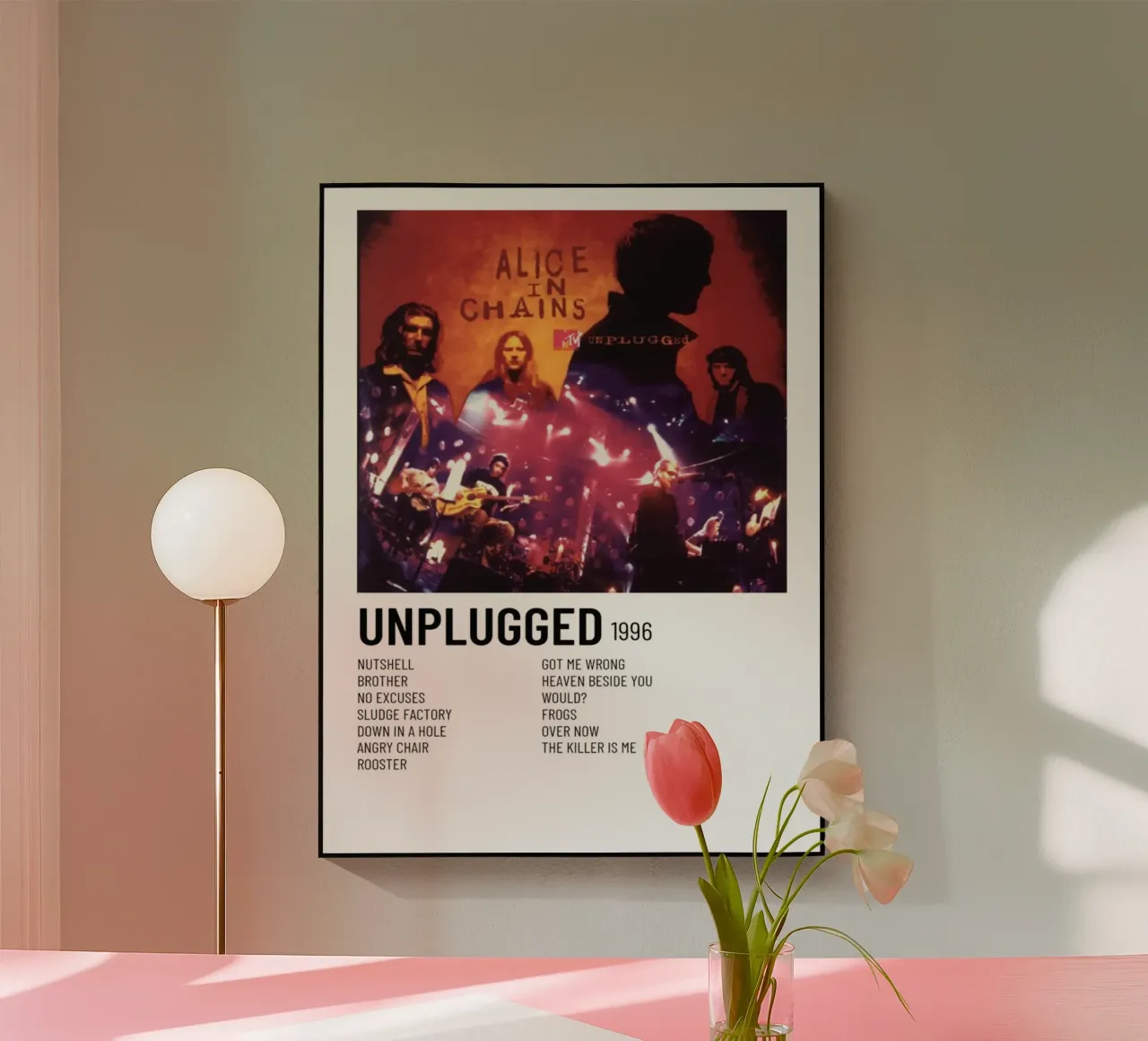 Alice In Chains Unplugged Tracklists acryl van Linda Tobrut