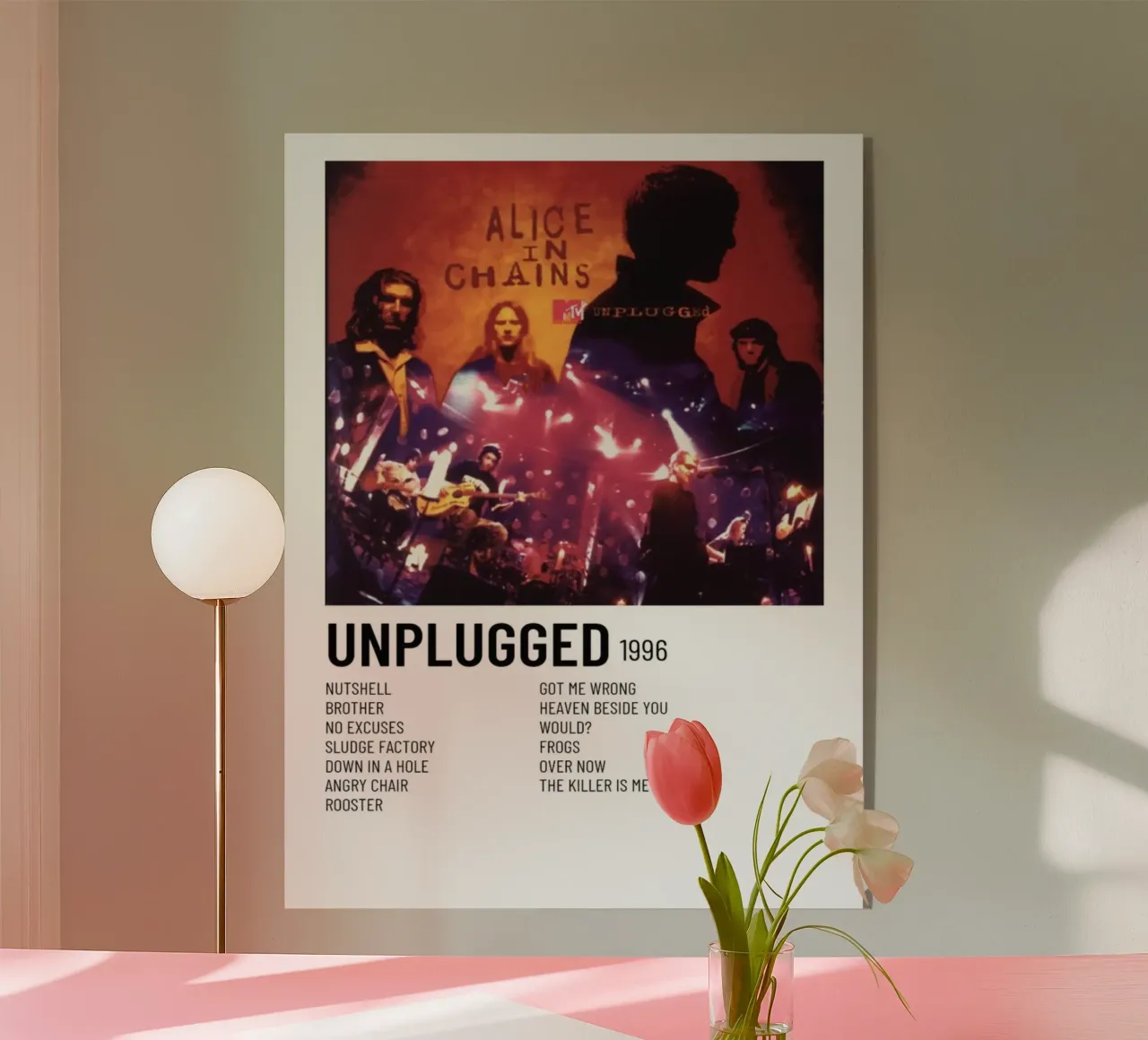 Alice In Chains Unplugged Tracklists acryl van Linda Tobrut