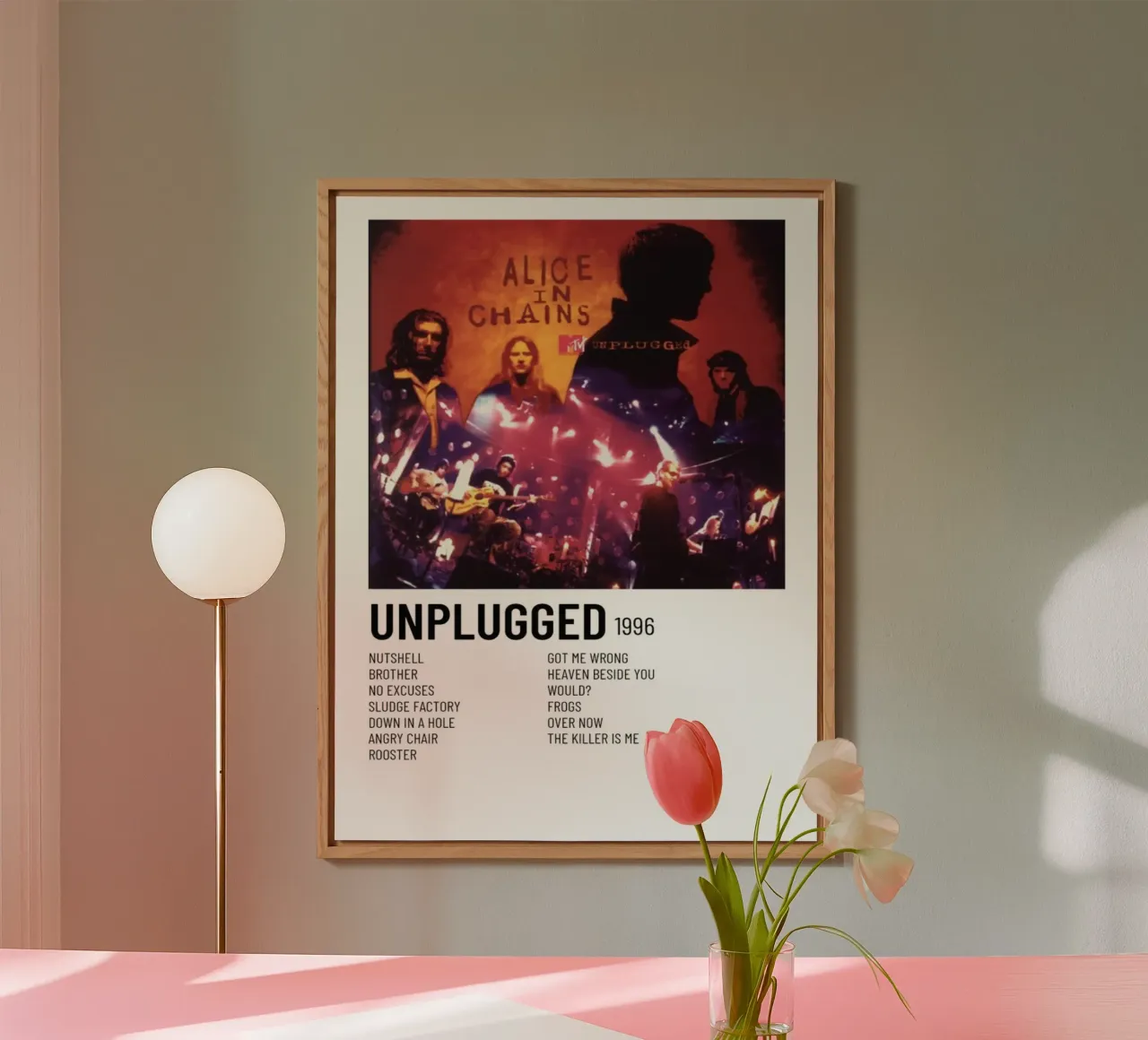 Alice In Chains Unplugged Tracklists Alu-Dibond von Linda Tobrut