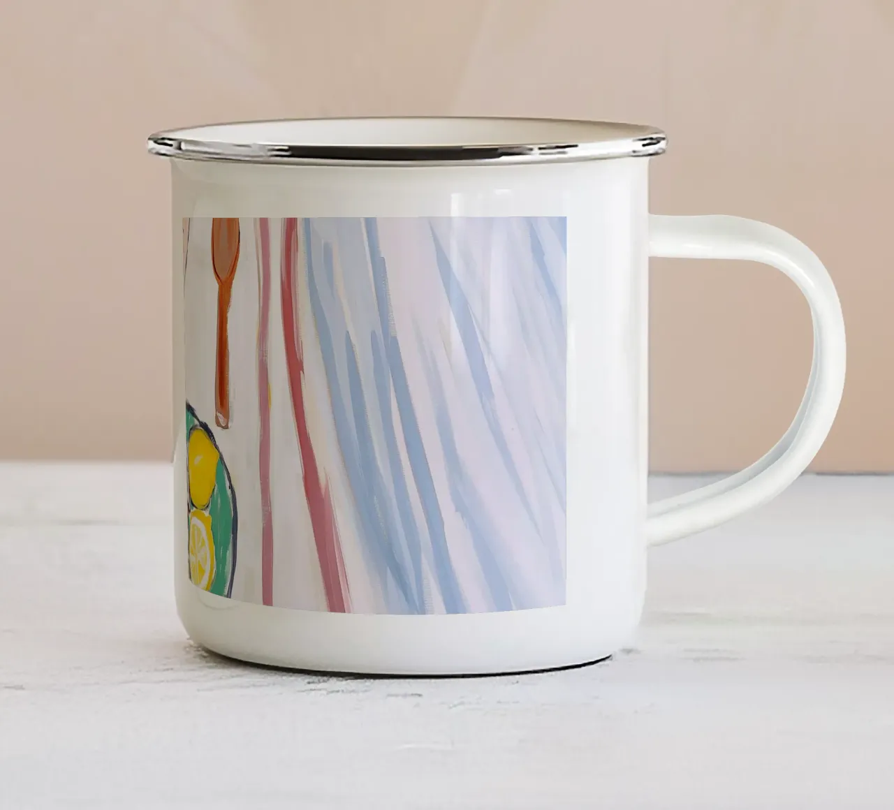Seaside Feast tazza in smalto da BALIKA HOMES ART