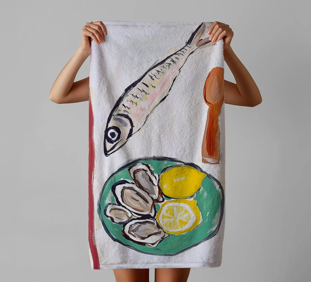 Seaside Feast asciugamano da bagno da BALIKA HOMES ART