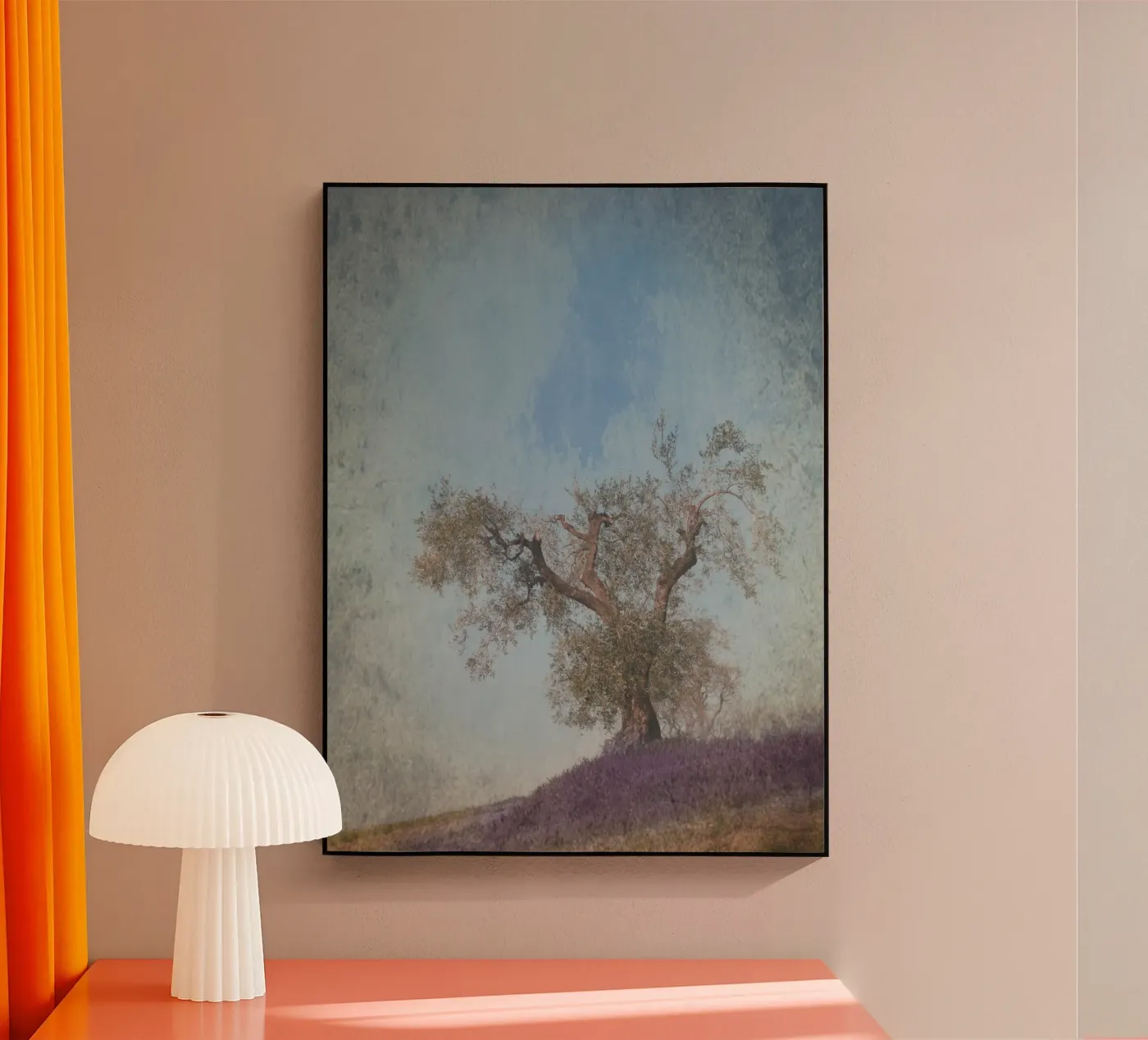 Olive Tree and Lavender acrylic glass by ArtSkratches