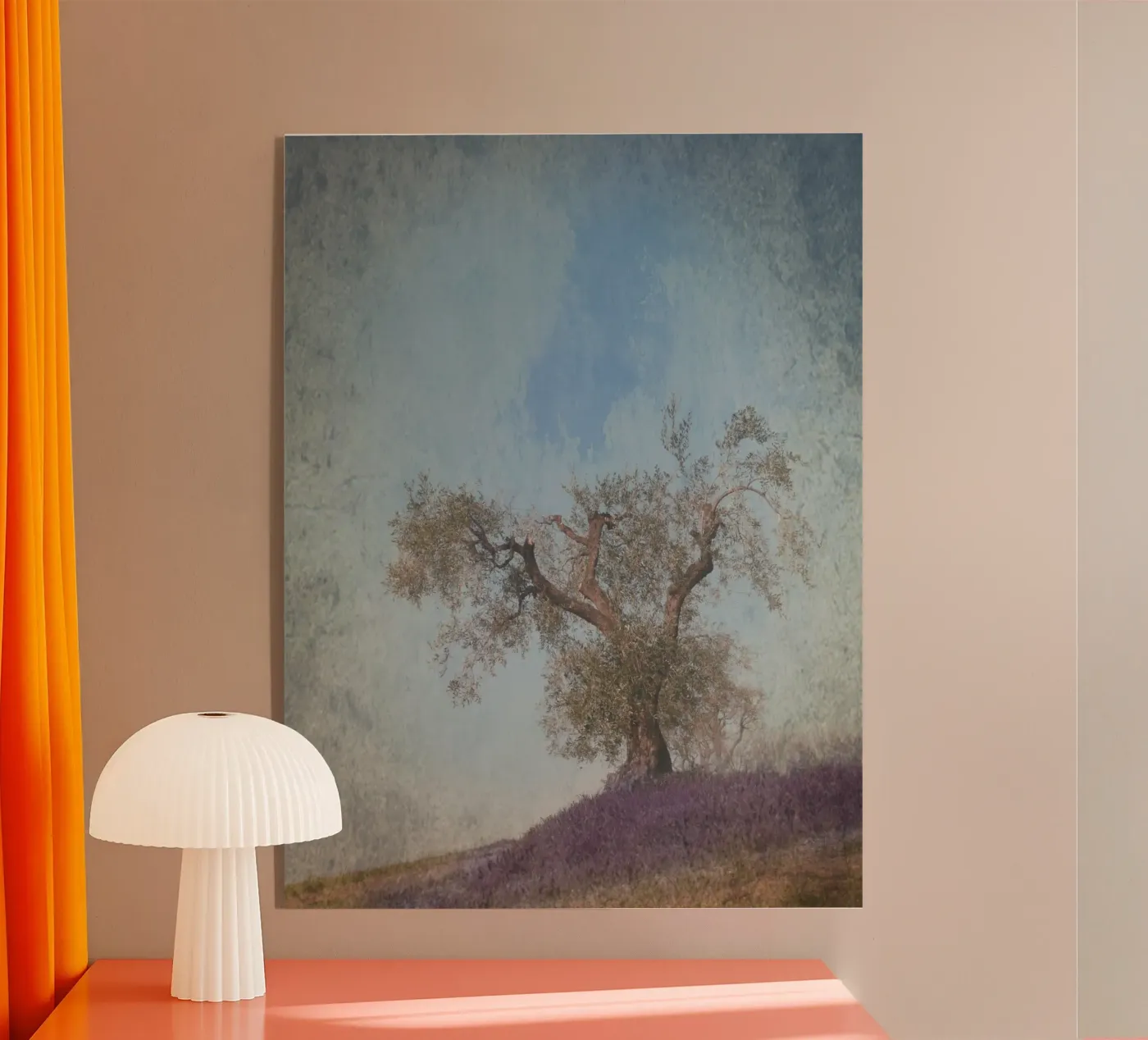 Olive Tree and Lavender acrylic glass by ArtSkratches