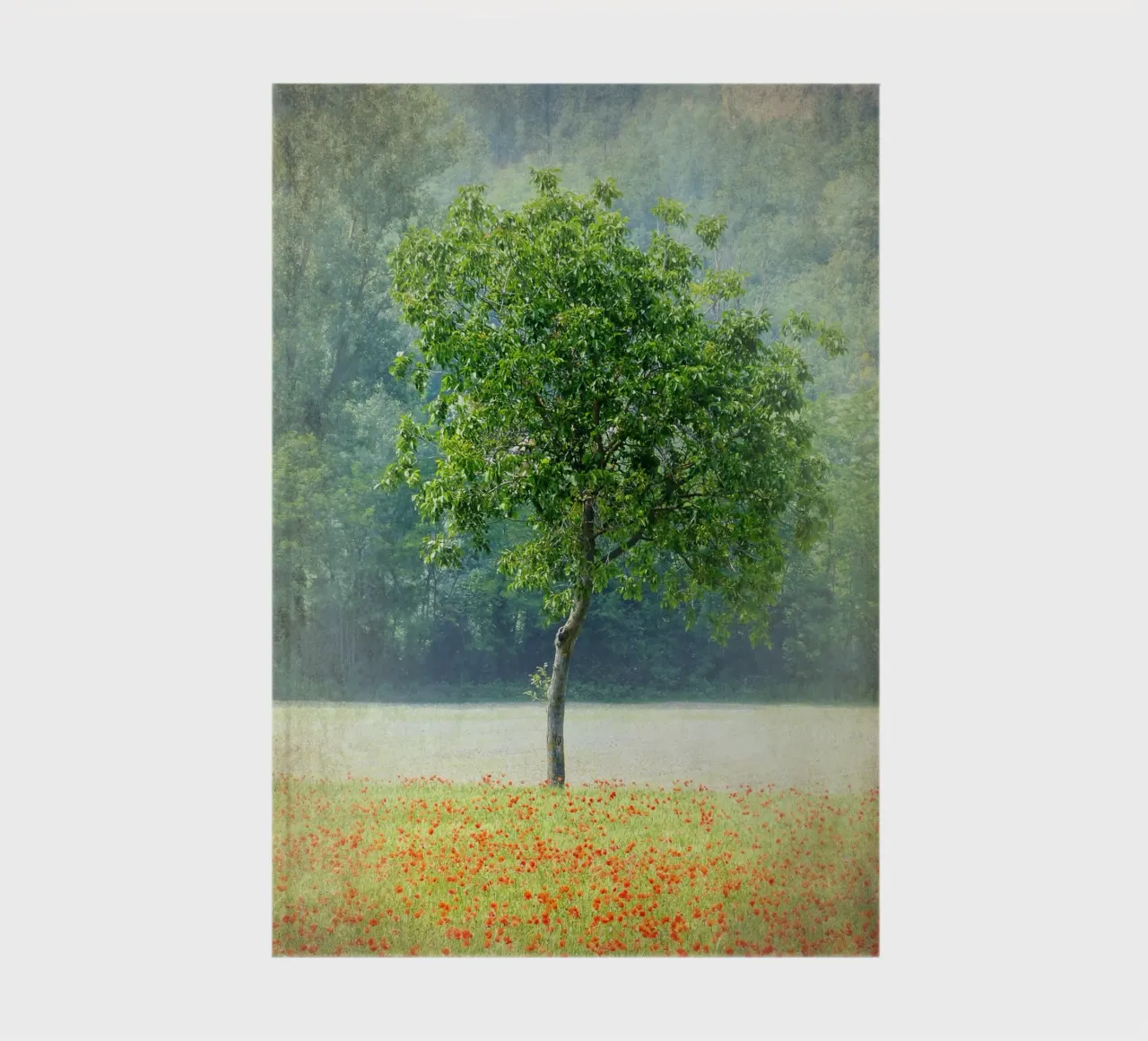 Tree on Poppy Field notebook by ArtSkratches
