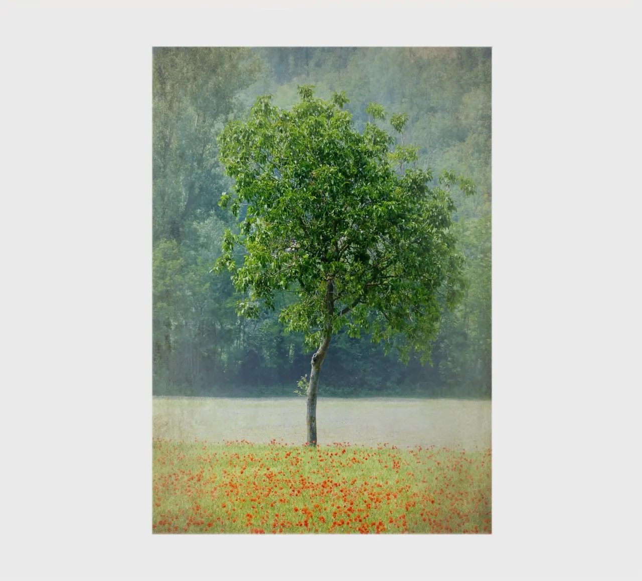 Tree on Poppy Field notebook by ArtSkratches