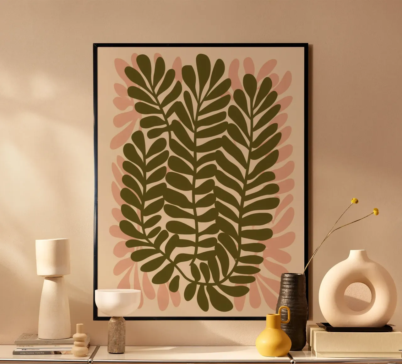 Dialogue of ferns | Green meets pink hahnemühle by Autofocus