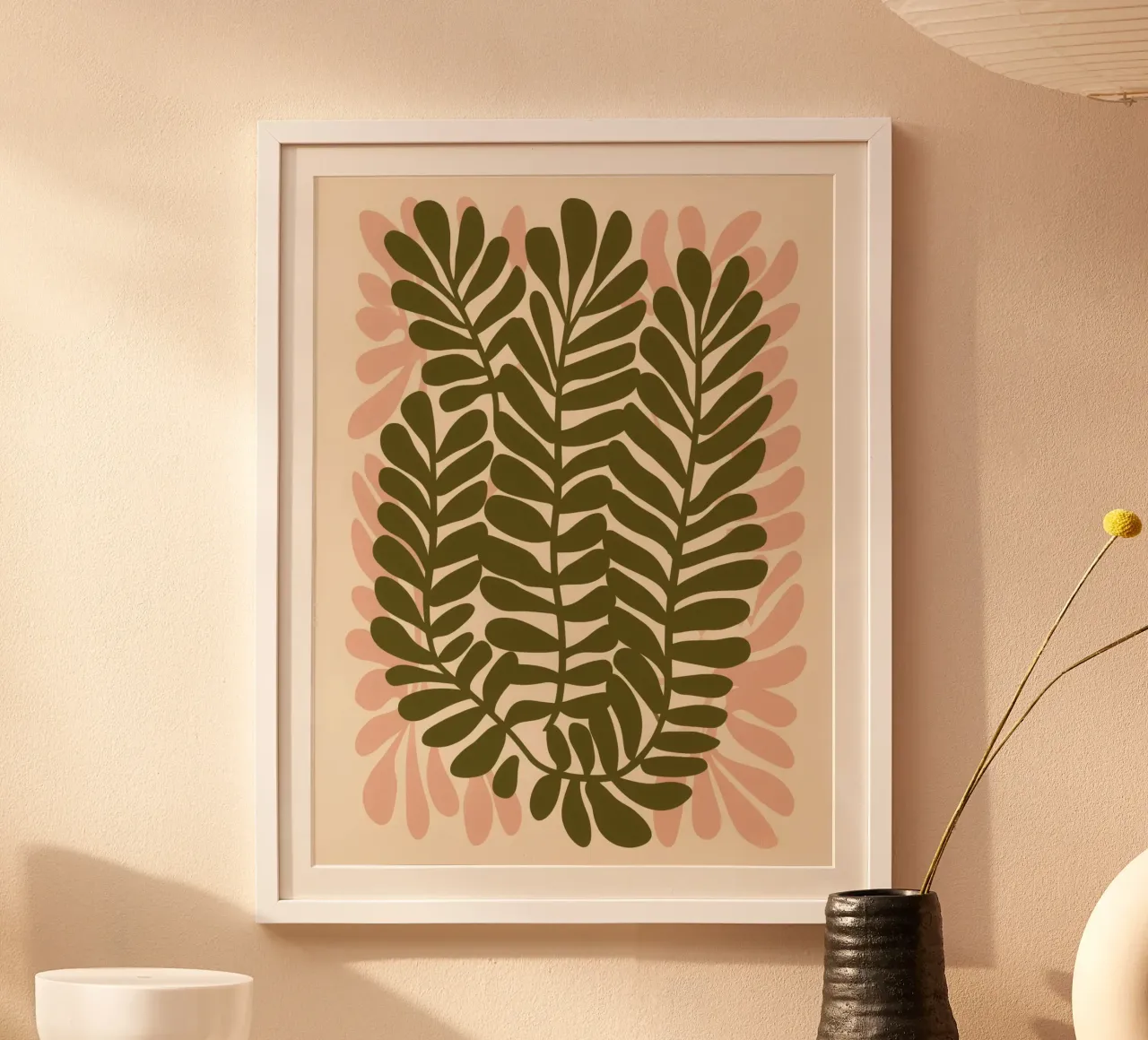 Dialogue of ferns | Green meets pink hahnemühle by Autofocus