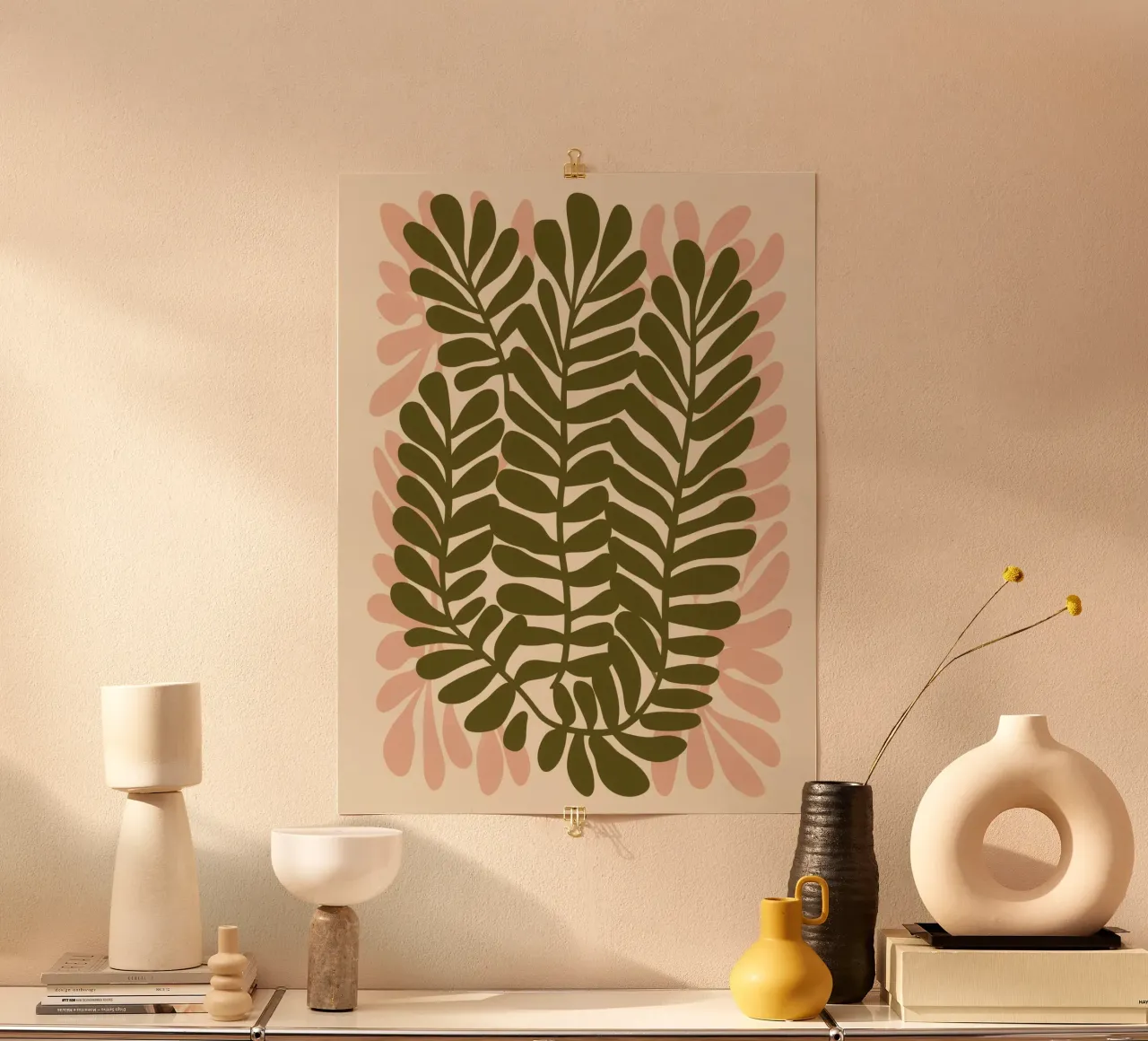 Dialogue of ferns | Green meets pink hahnemühle by Autofocus