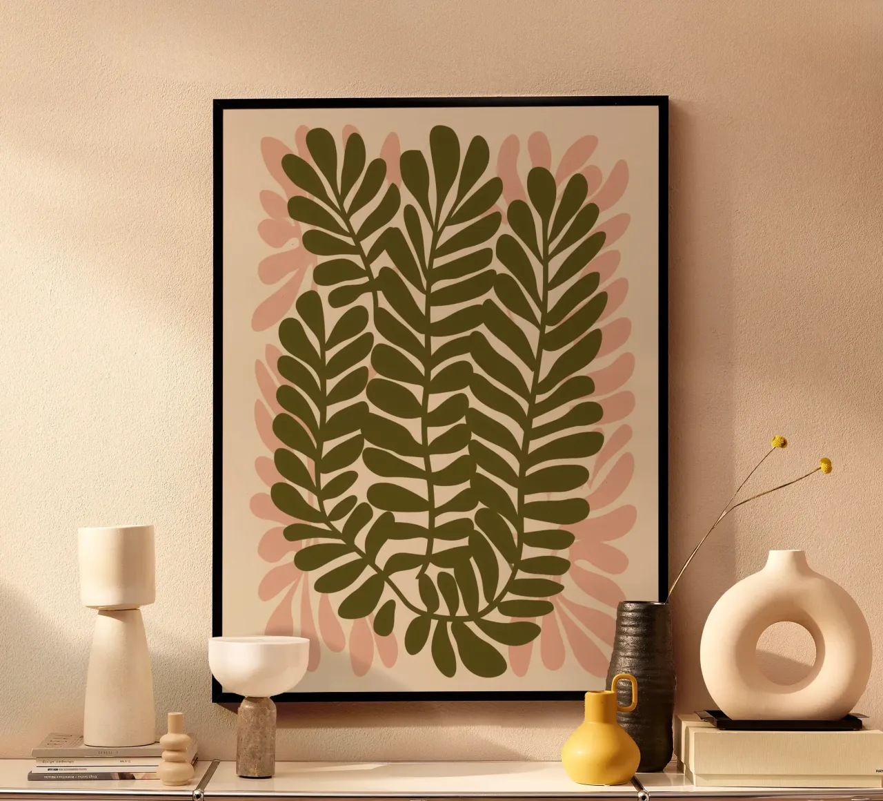 Dialogue of ferns | Green meets pink hahnemühle by Autofocus