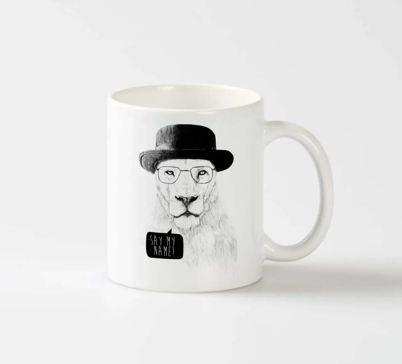 Say my name tazza in ceramica da Balazs Solti