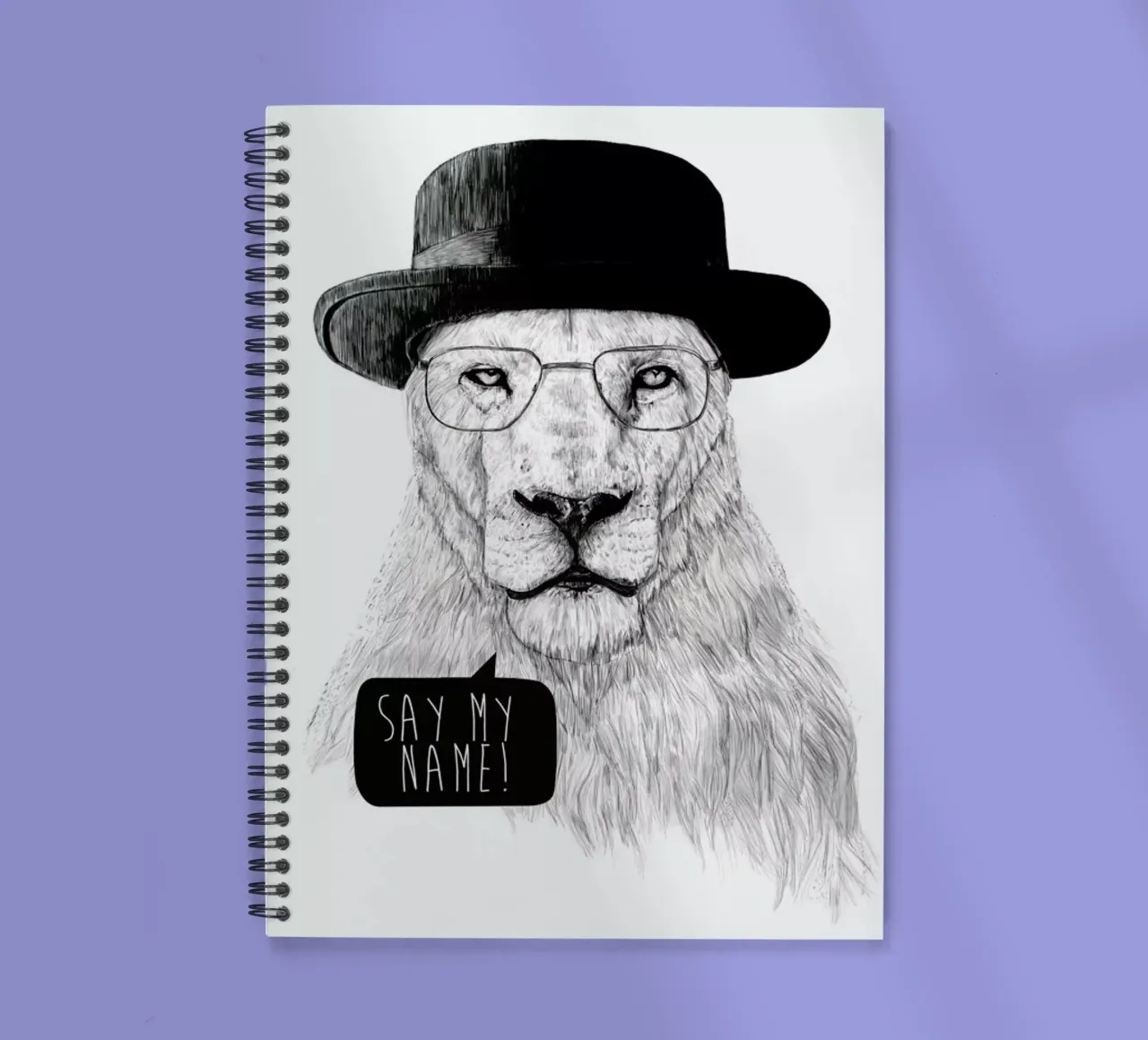 Say my name spiral notebook by Balazs Solti