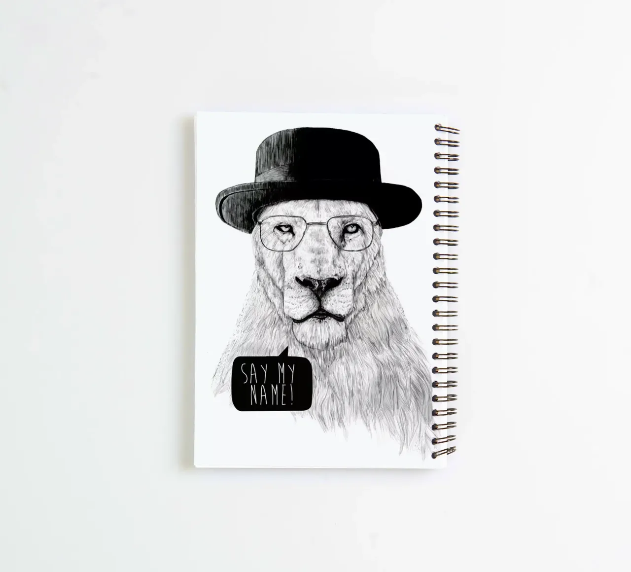 Say my name spiral notebook by Balazs Solti