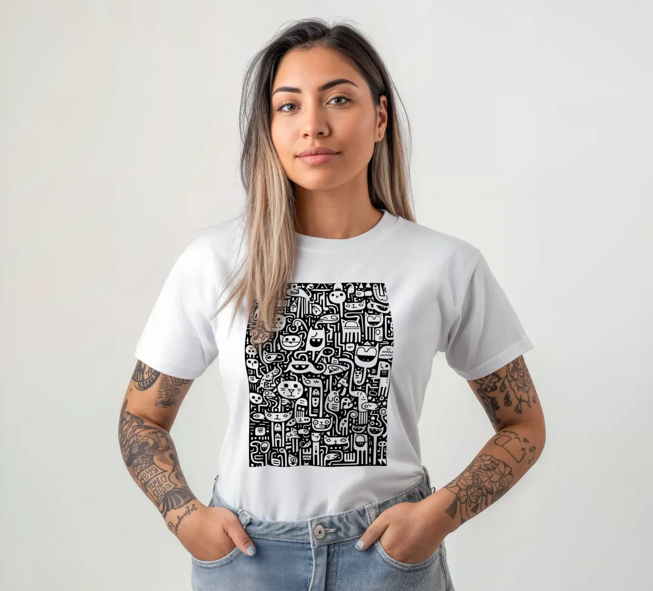 Schema del gatto | Il primo gatto cattura l'uccello t-shirt da Autofocus