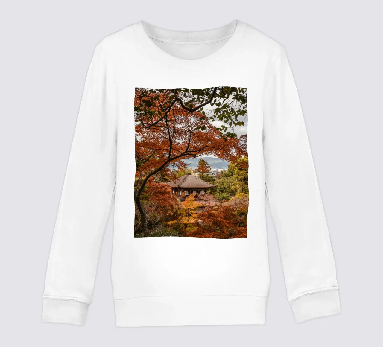 Tempio d'autunno a Kyoto, Giappone felpa bambino da Marcel Bisig
