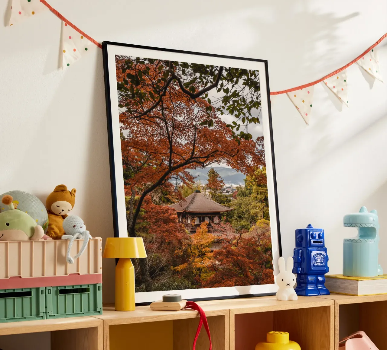 Tempio d'autunno a Kyoto, Giappone carta hahnemühle da Marcel Bisig