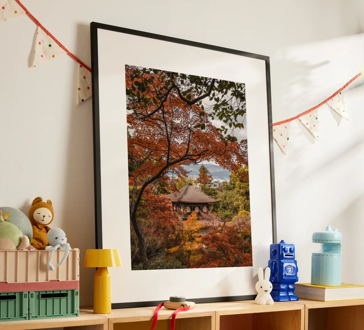 Tempio d'autunno a Kyoto, Giappone carta hahnemühle da Marcel Bisig