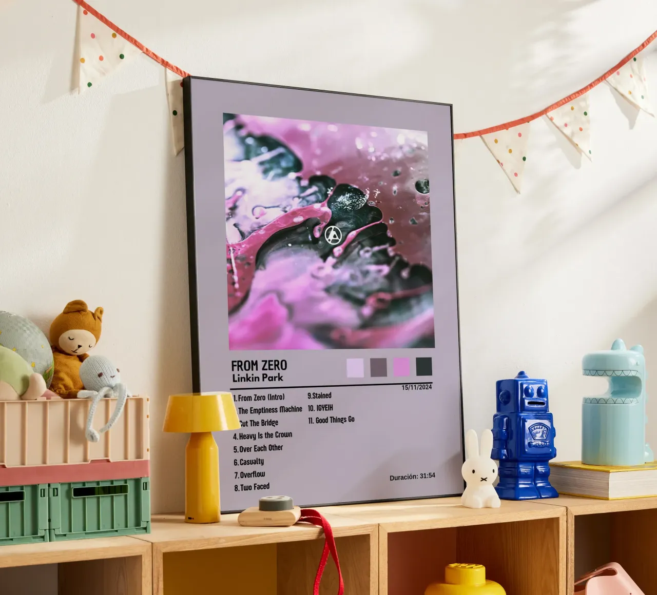 Linkin Park From Zero Tracklists alluminio dibond da Linda Tobrut