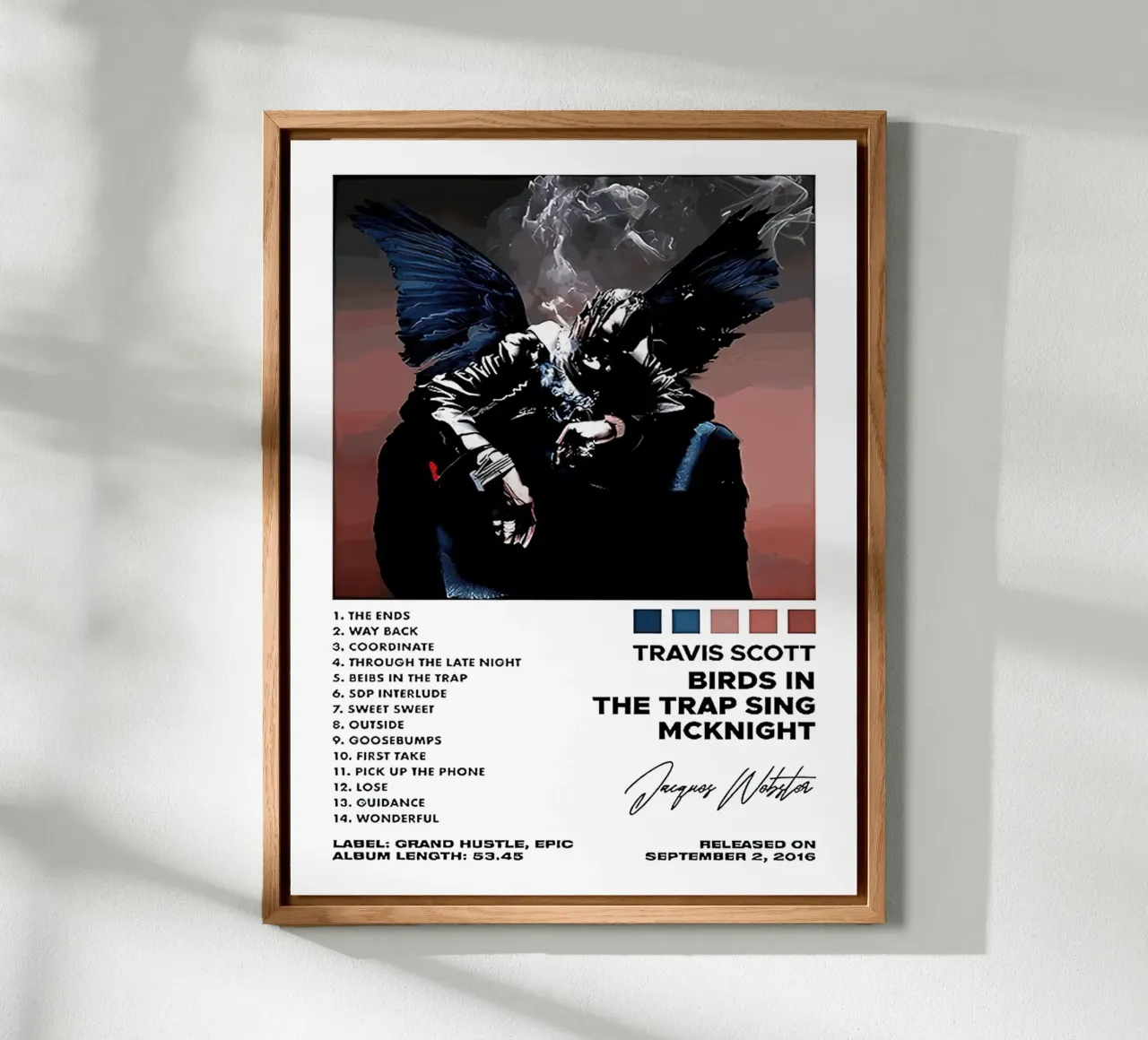 Travis Scott Birds In The Trap Sing McKnight Tracklists alluminio dibond da Linda Tobrut