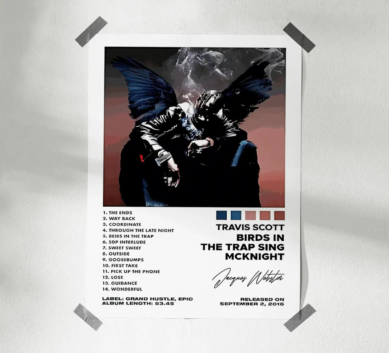 Travis Scott Birds In The Trap Sing McKnight Tracklists carta hahnemühle da Linda Tobrut