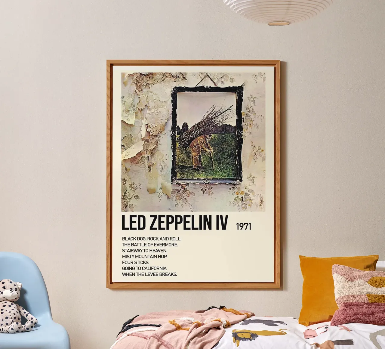 Led Zeppelin IV Tracklists alluminio dibond da Linda Tobrut