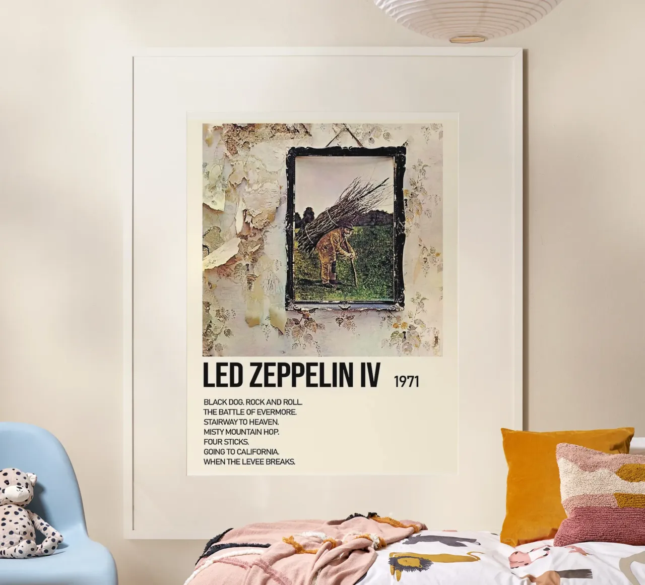 Led Zeppelin IV Tracklists carta hahnemühle da Linda Tobrut