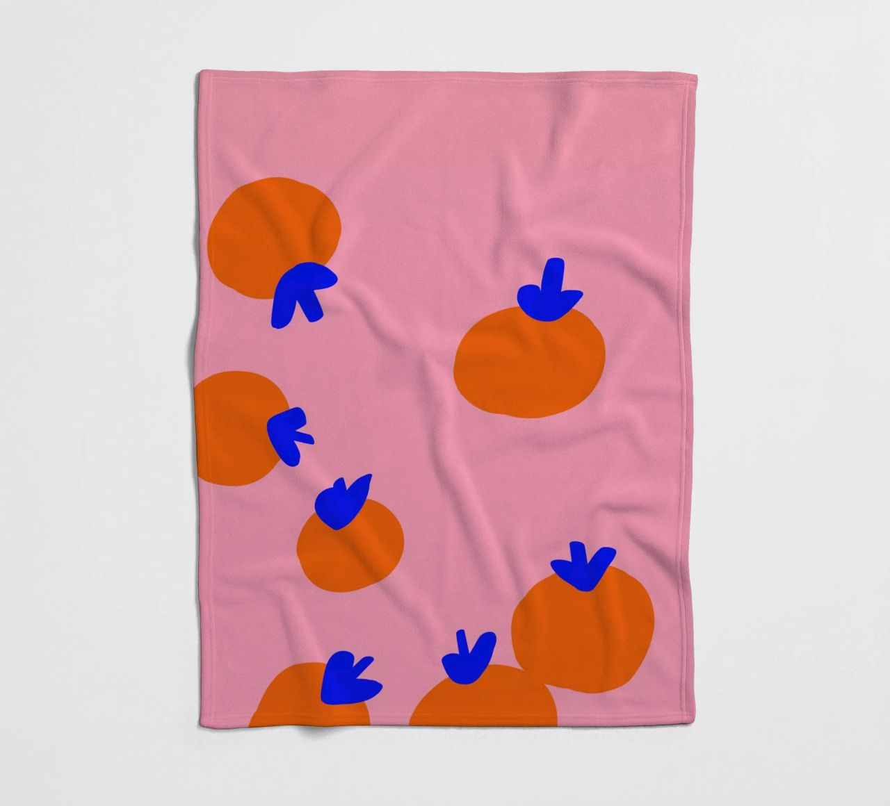 Orangen Party Fleecedecke von Hej Ibiza by Ute Arnold