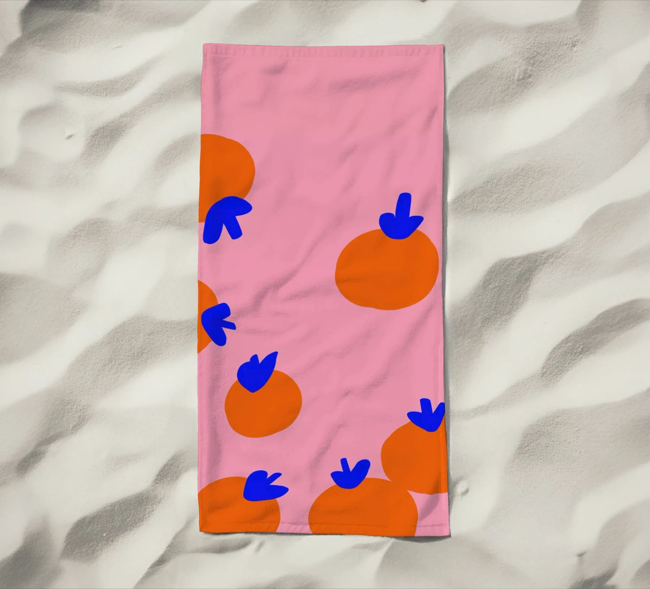 Orangen Party Strandtuch von Hej Ibiza by Ute Arnold