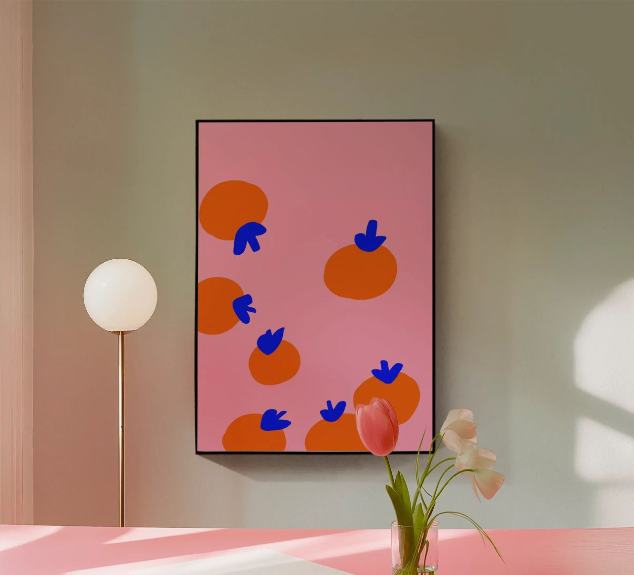 Orangen Party Acryl-Glas von Hej Ibiza by Ute Arnold