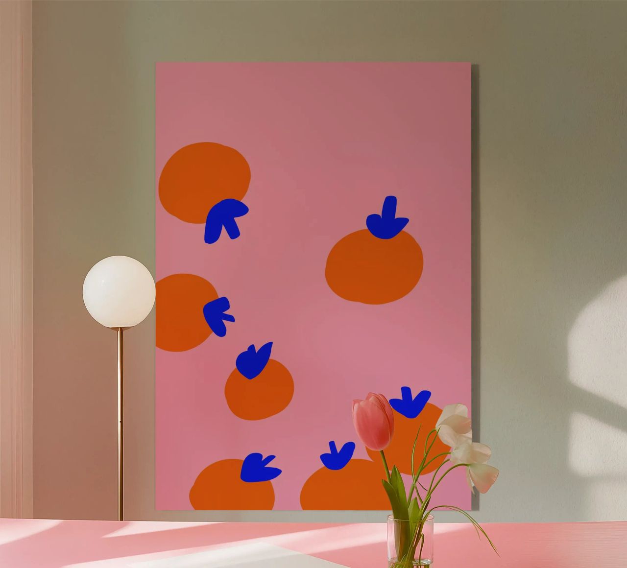 Orangen Party Acryl-Glas von Hej Ibiza by Ute Arnold
