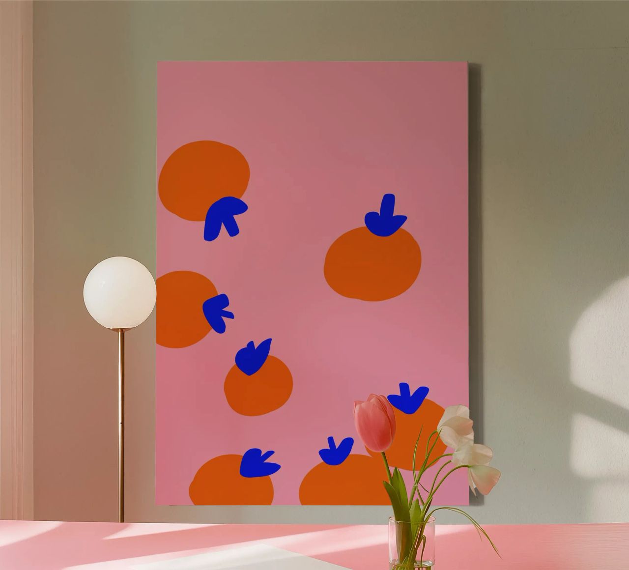 Orangen Party Leinwand von Hej Ibiza by Ute Arnold