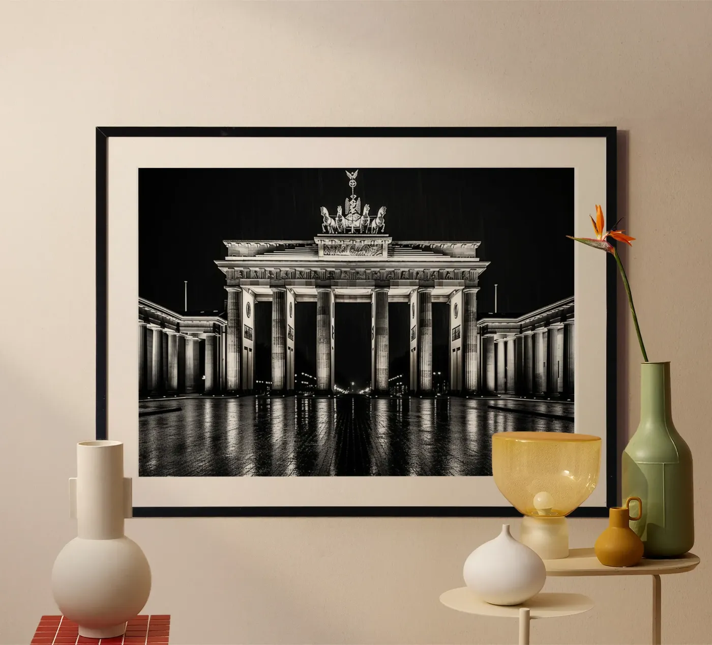 Brandenburg Gate at night Poster von CityPoster