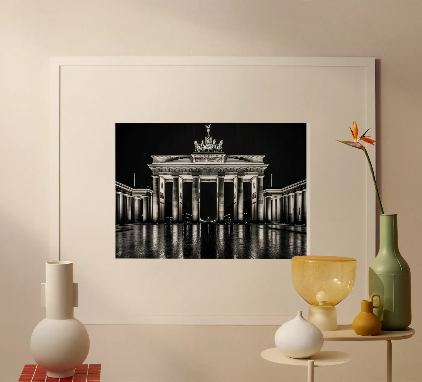 Brandenburg Gate at night Poster von CityPoster